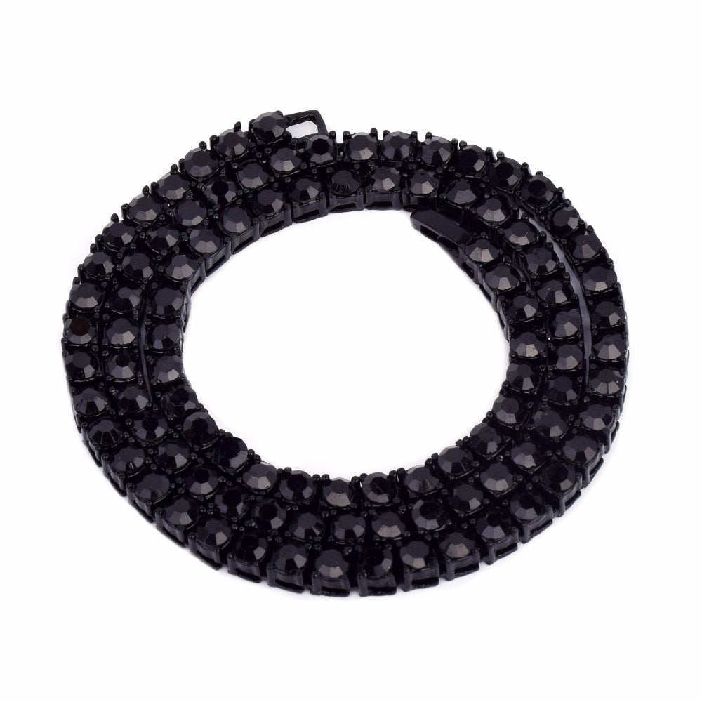 4mm Diamond Tennis Chain Black