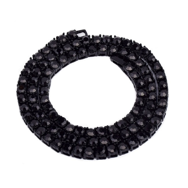 4mm Diamond Tennis Chain Black