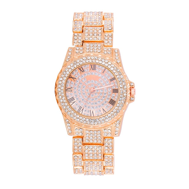 18K Rose Gold Diamond Watch
