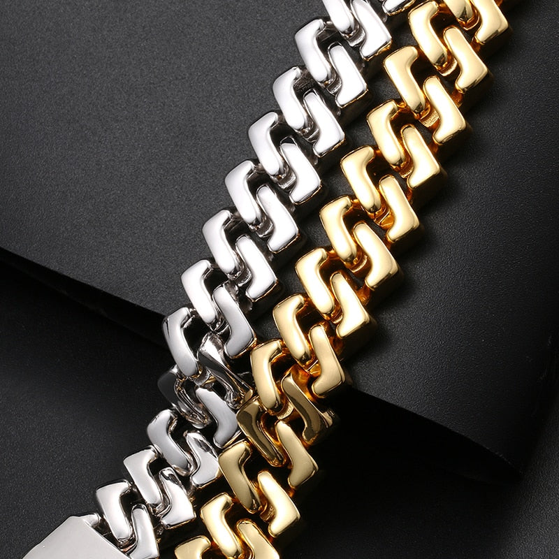 14mm Baguette Diamond Cuban Link Chain