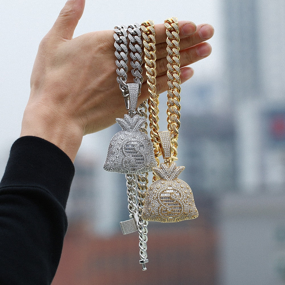 Iced Out Money Stash Pendant