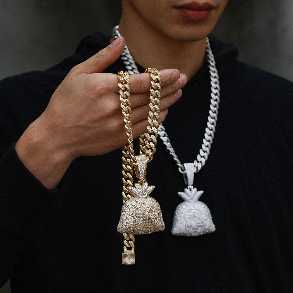 Iced Out Money Stash Pendant