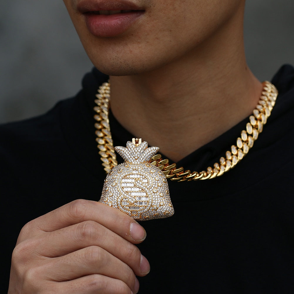 Iced Out Money Stash Pendant