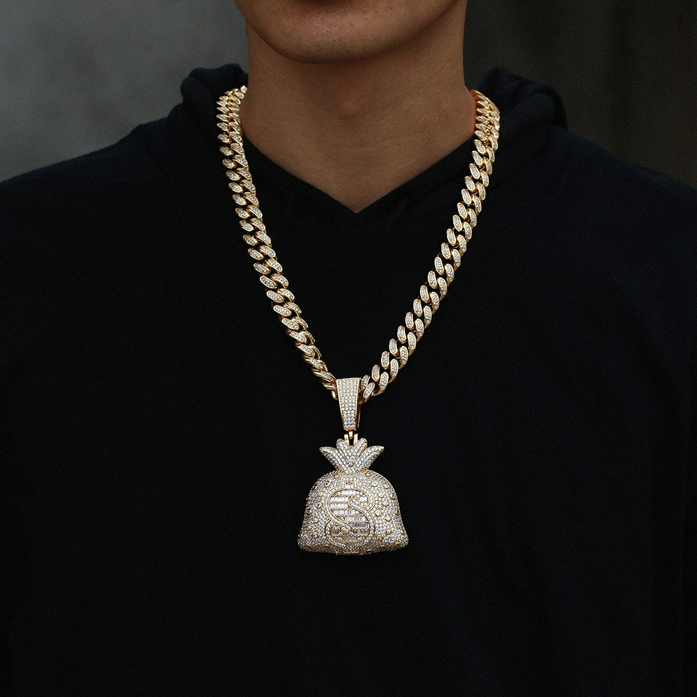 Iced Out Money Stash Pendant