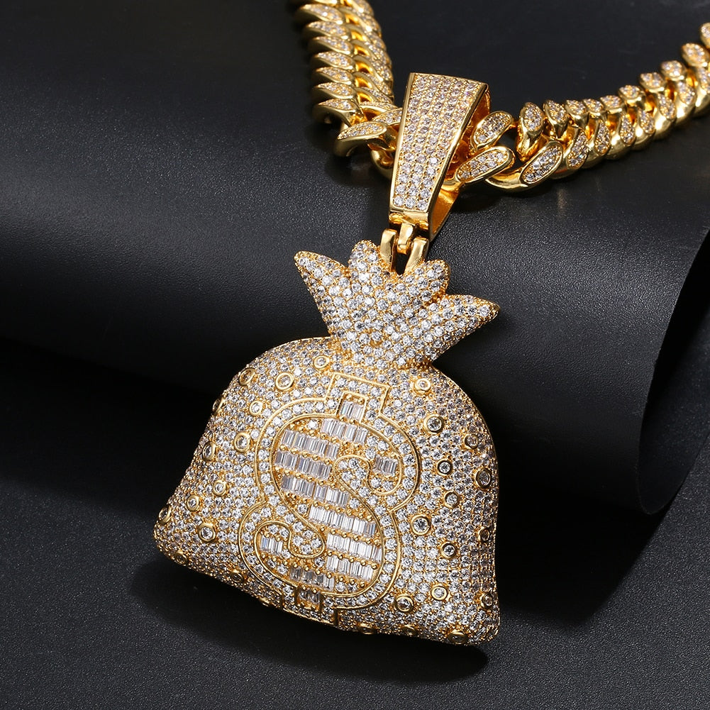 Iced Out Money Stash Pendant