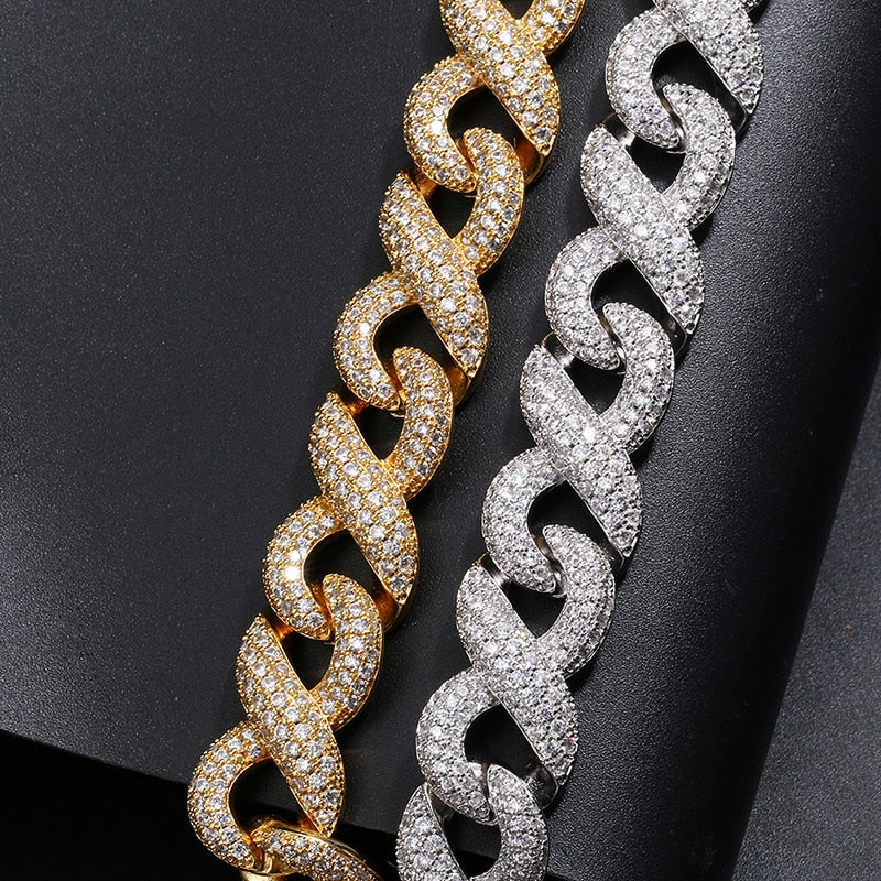 15.5mm Iced Out Cuban Link Chain