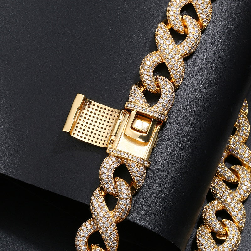 15.5mm Iced Out Cuban Link Chain