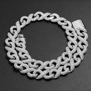 15.5mm Iced Out Cuban Link Chain