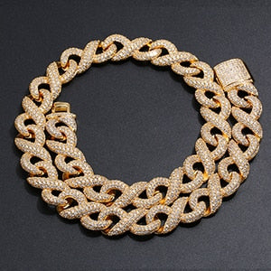15.5mm Iced Out Cuban Link Chain