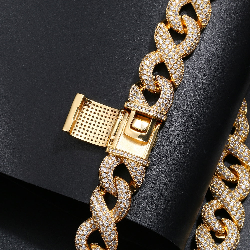15.5mm Iced Out Cuban Link Chain