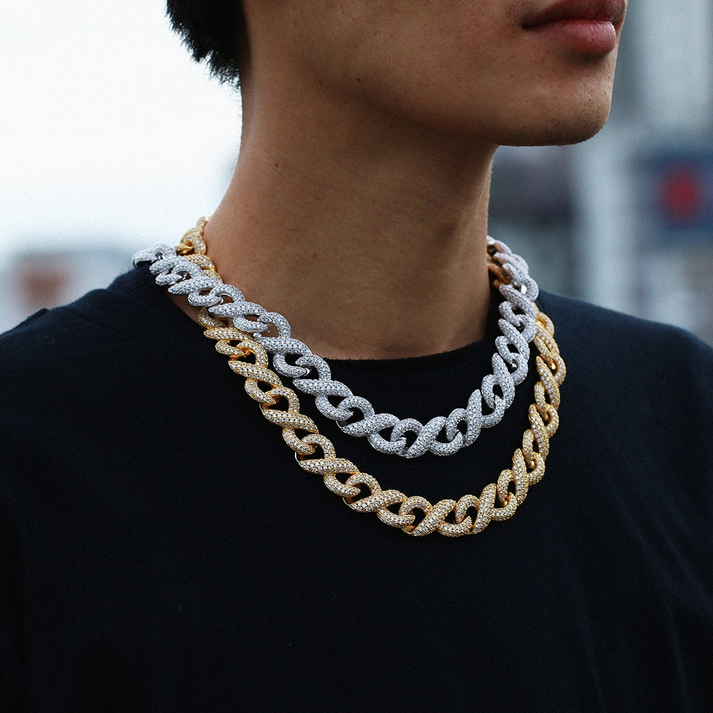 15.5mm Iced Out Cuban Link Chain