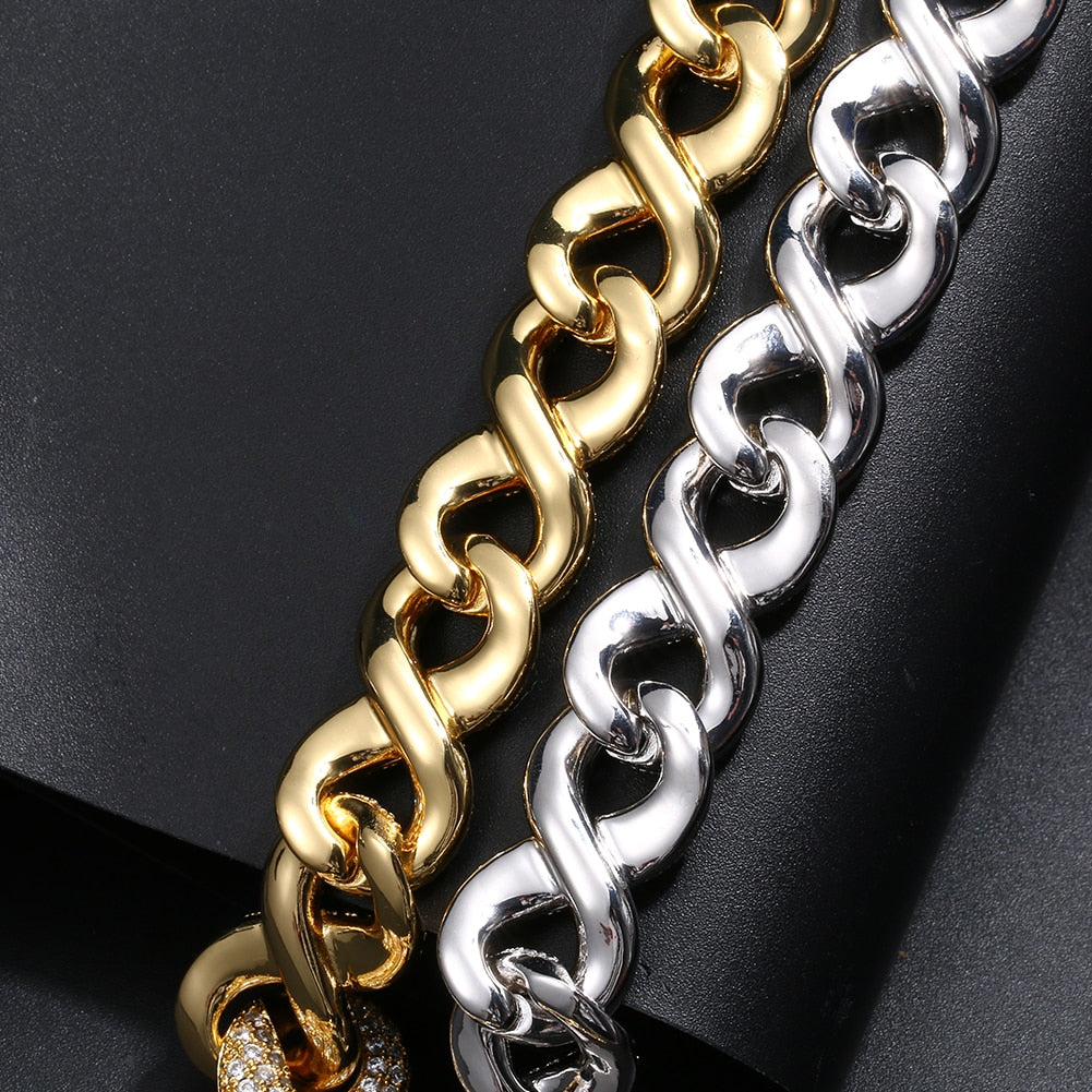 15.5mm Iced Out Cuban Link Chain