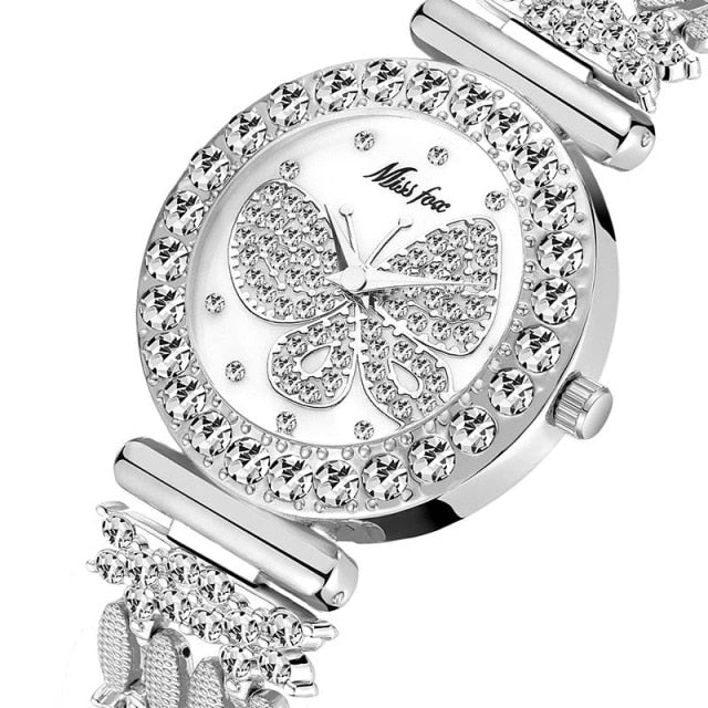 Butterfly Women Luxury 18K Gold Watch