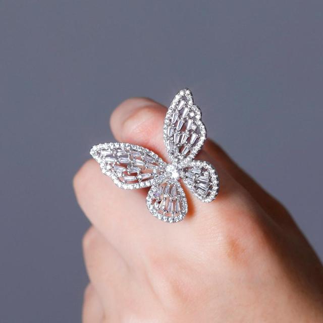 Iced Out Butterfly ring