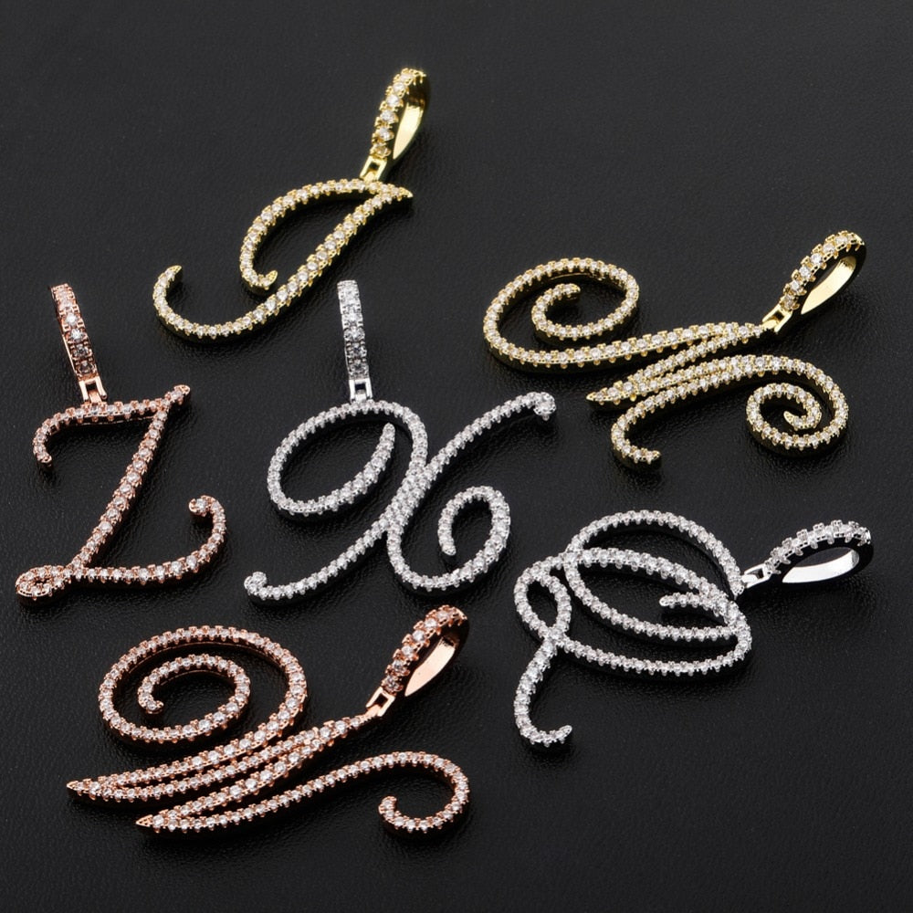 Iced Out Letter Necklace