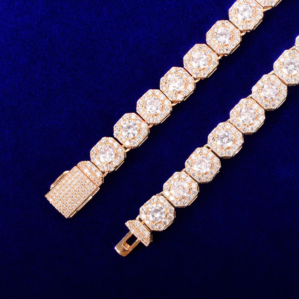 Iced Out 9mm Clustered Tennis Bracelet