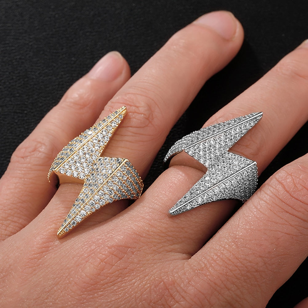 Iced Lightning Ring