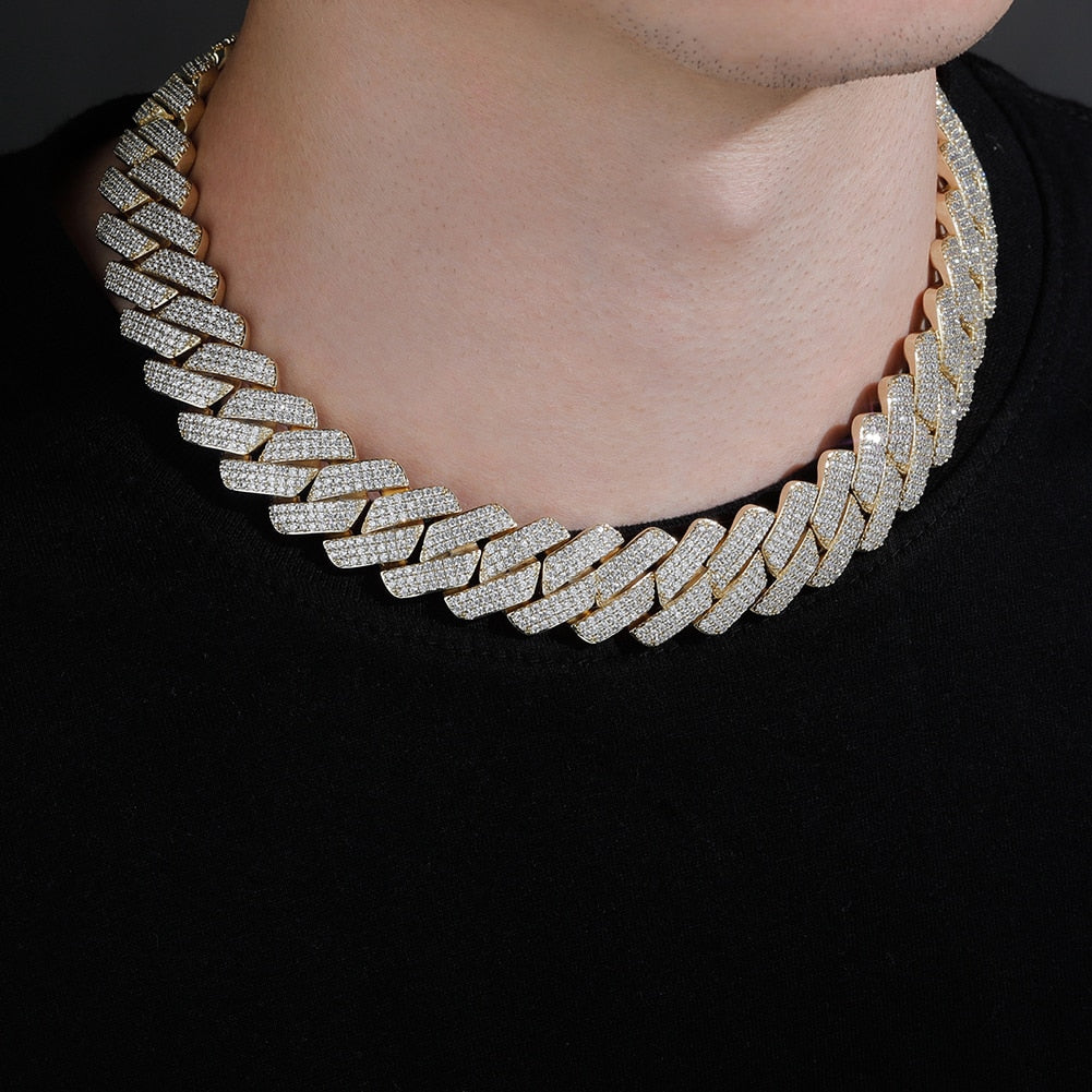 20mm Prong Iced Out Cuban Link chain