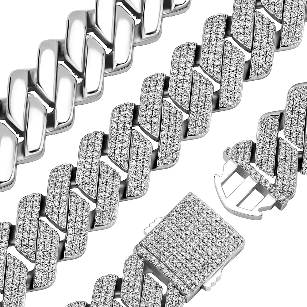 20mm Prong Iced Out Cuban Link chain