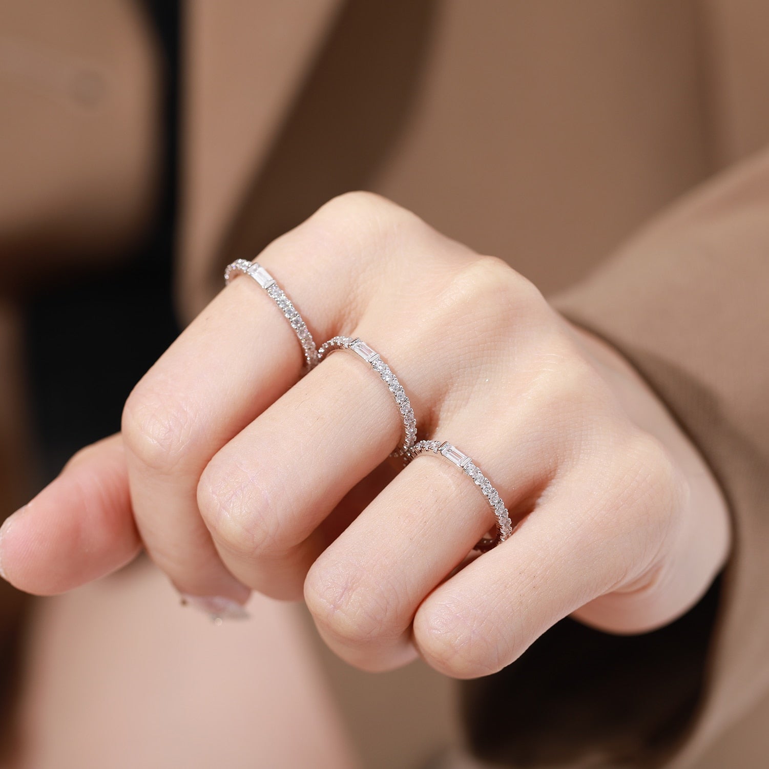 2mm Diamond ring for women