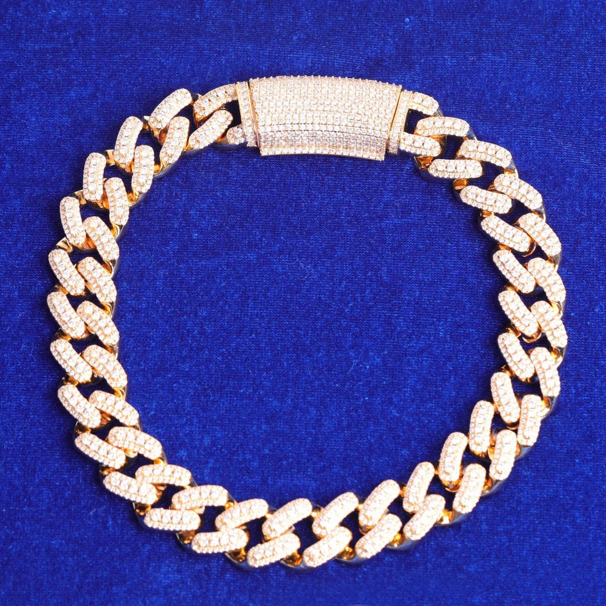 Real Gold Plated Hip Hop Miami 18mm Cuban Link Chain for Man