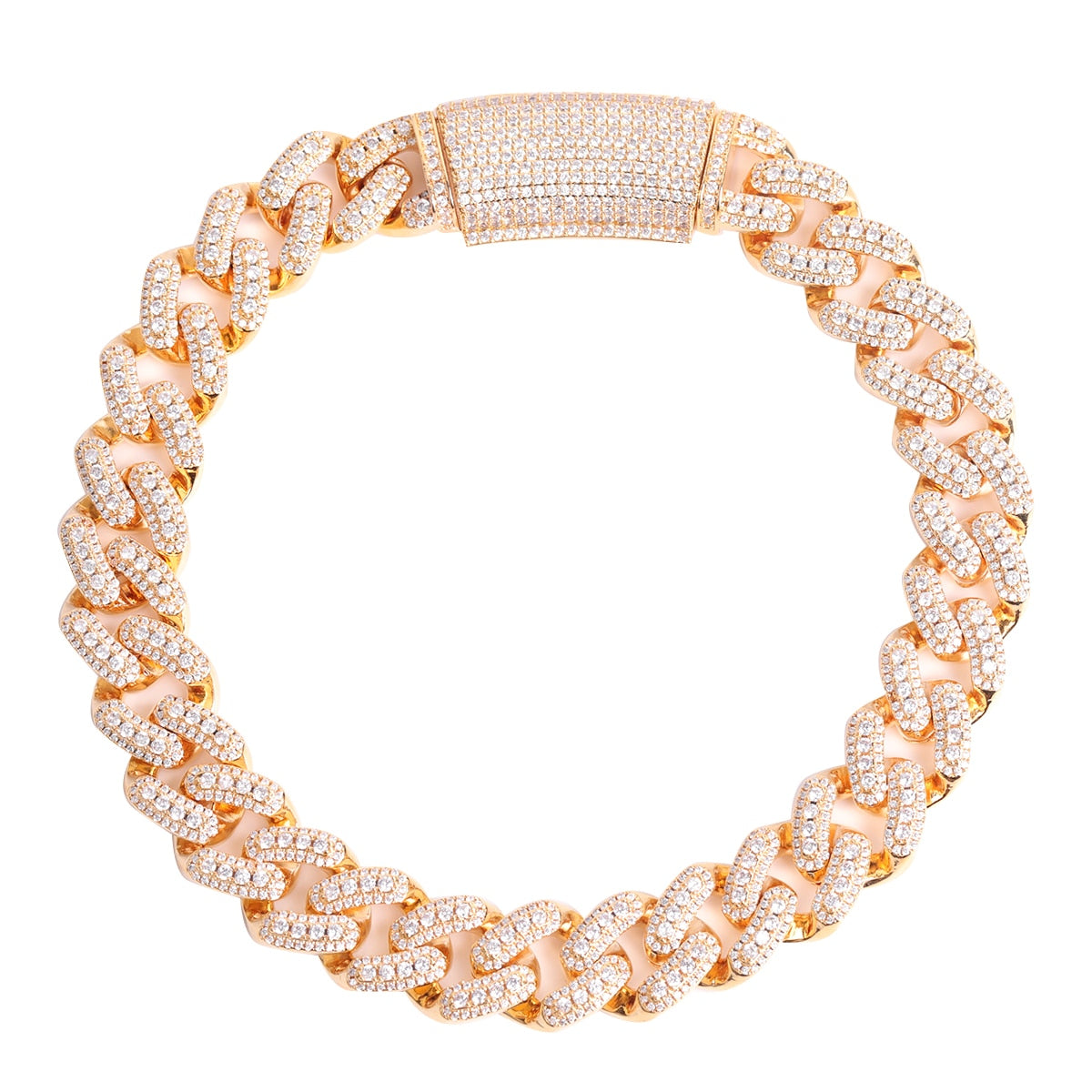 Real Gold Plated Hip Hop Miami 18mm Cuban Link Chain for Man