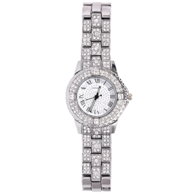 Iced Out Bling Women Men Watches With Bracelet