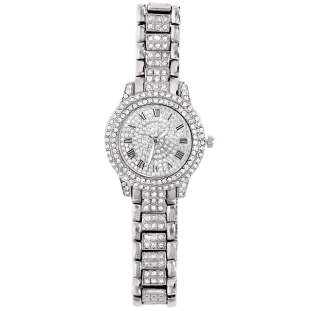 Iced Out Bling Women Men Watches With Bracelet