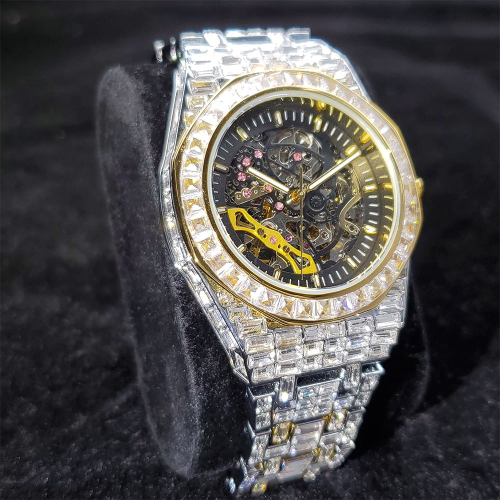 Automatic Men Mechanical Iced Out Watches