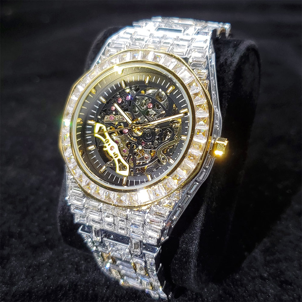 Automatic Men Mechanical Iced Out Watches