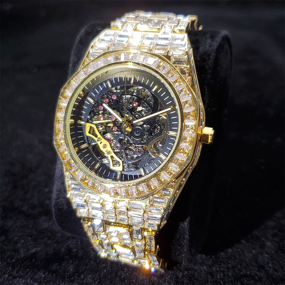 Automatic Men Mechanical Iced Out Watches