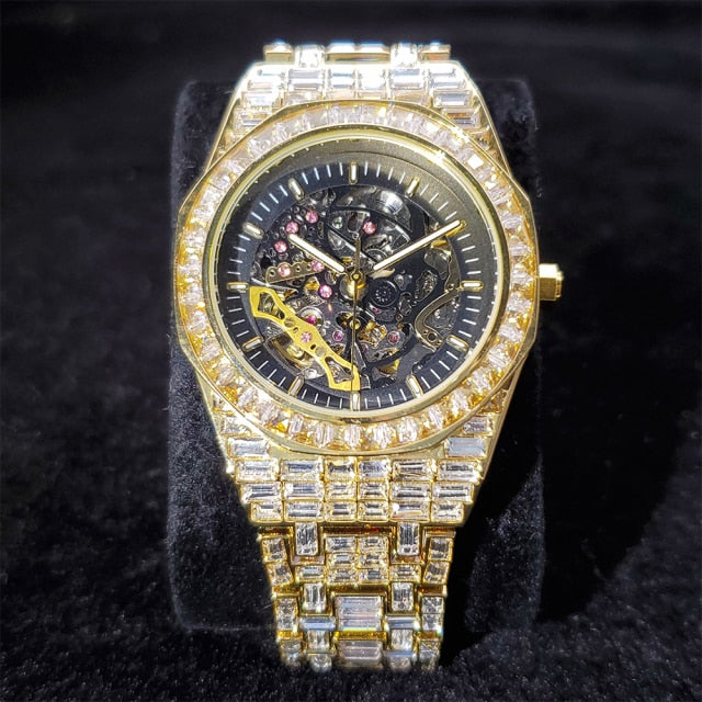 Automatic Men Mechanical Iced Out Watches