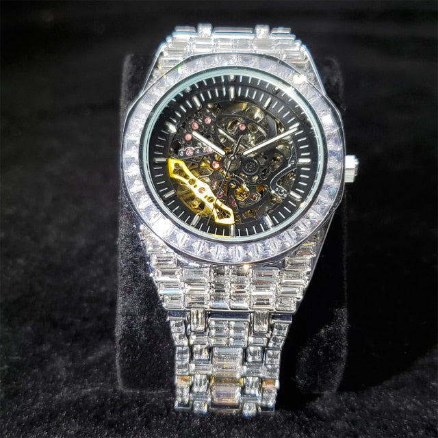 Automatic Men Mechanical Iced Out Watches
