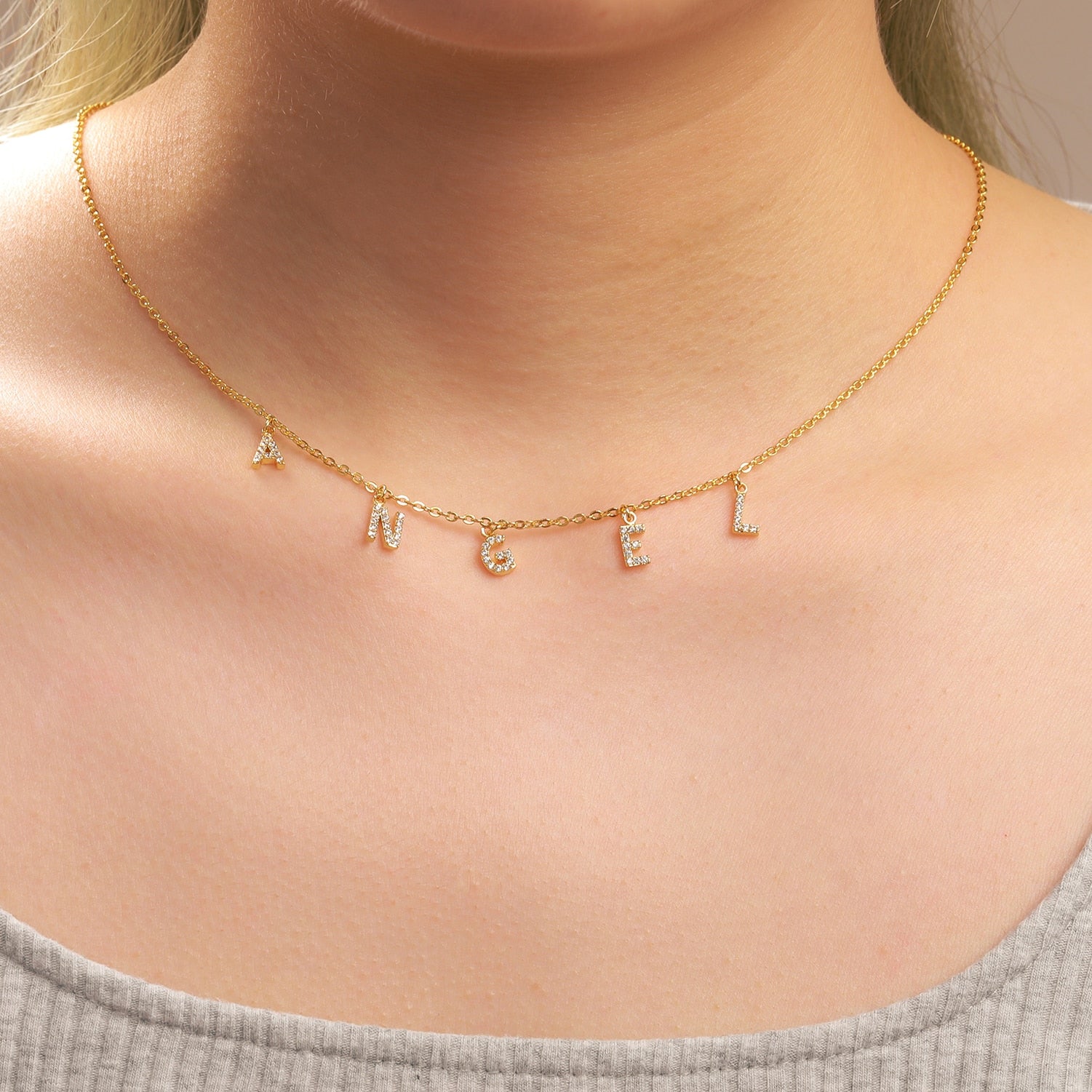 S925 Moissanite Diamond Name Necklace