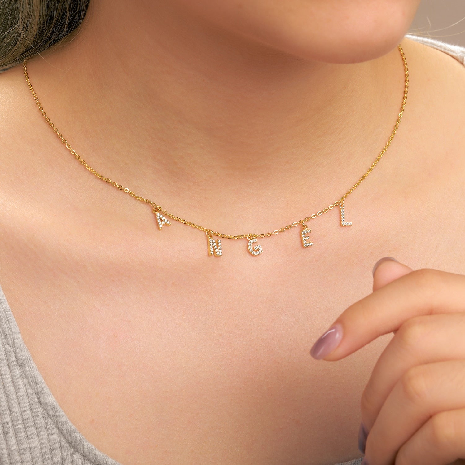 S925 Moissanite Diamond Name Necklace