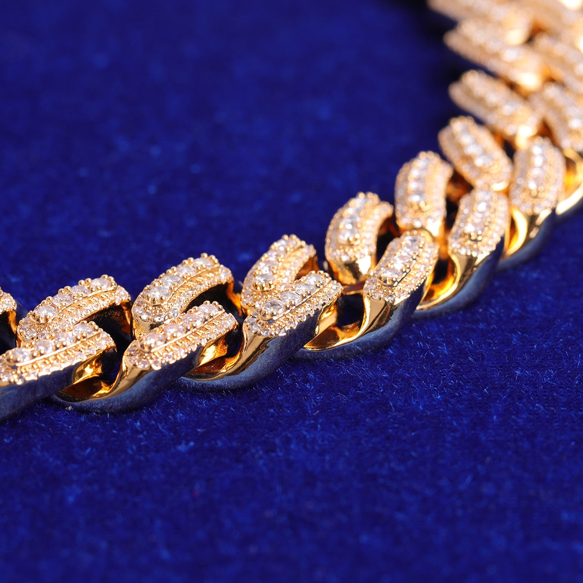 Real Gold Plated Hip Hop Miami 18mm Cuban Link Chain for Man