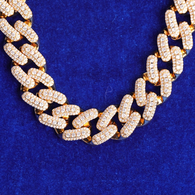 Real Gold Plated Hip Hop Miami 18mm Cuban Link Chain for Man
