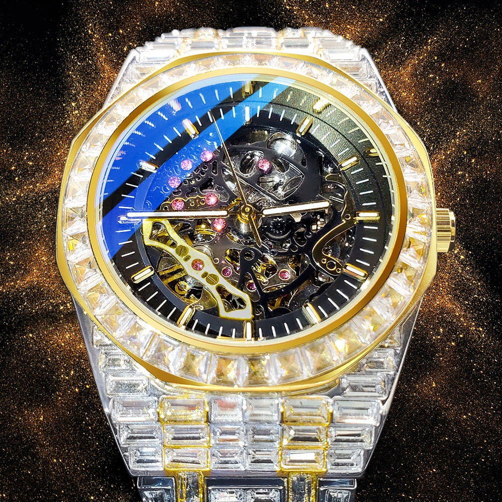 Automatic Men Mechanical Iced Out Watches