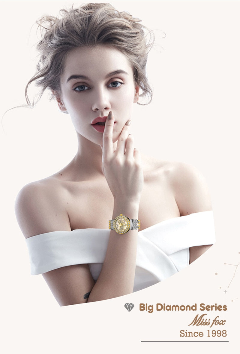 Butterfly Women Luxury 18K Gold Watch
